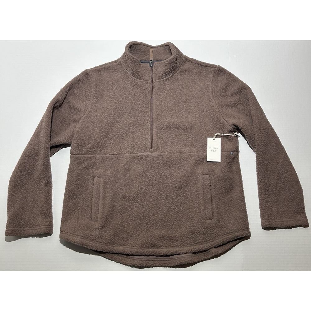 NWT Free Fly Bamboo Sherpa Fleece Half Zip Women's Sweater Canyon Size XL NEW